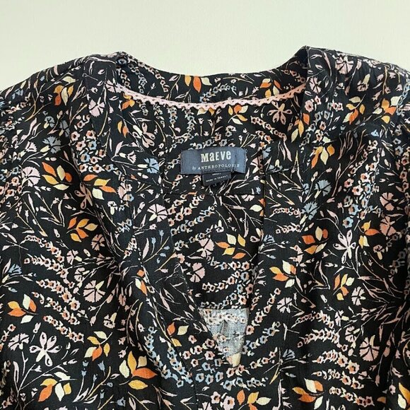 Maeve by Anthropologie Amber Tiered Peasant Dress Floral Fall Harvest Motif Long - Picture 7 of 15